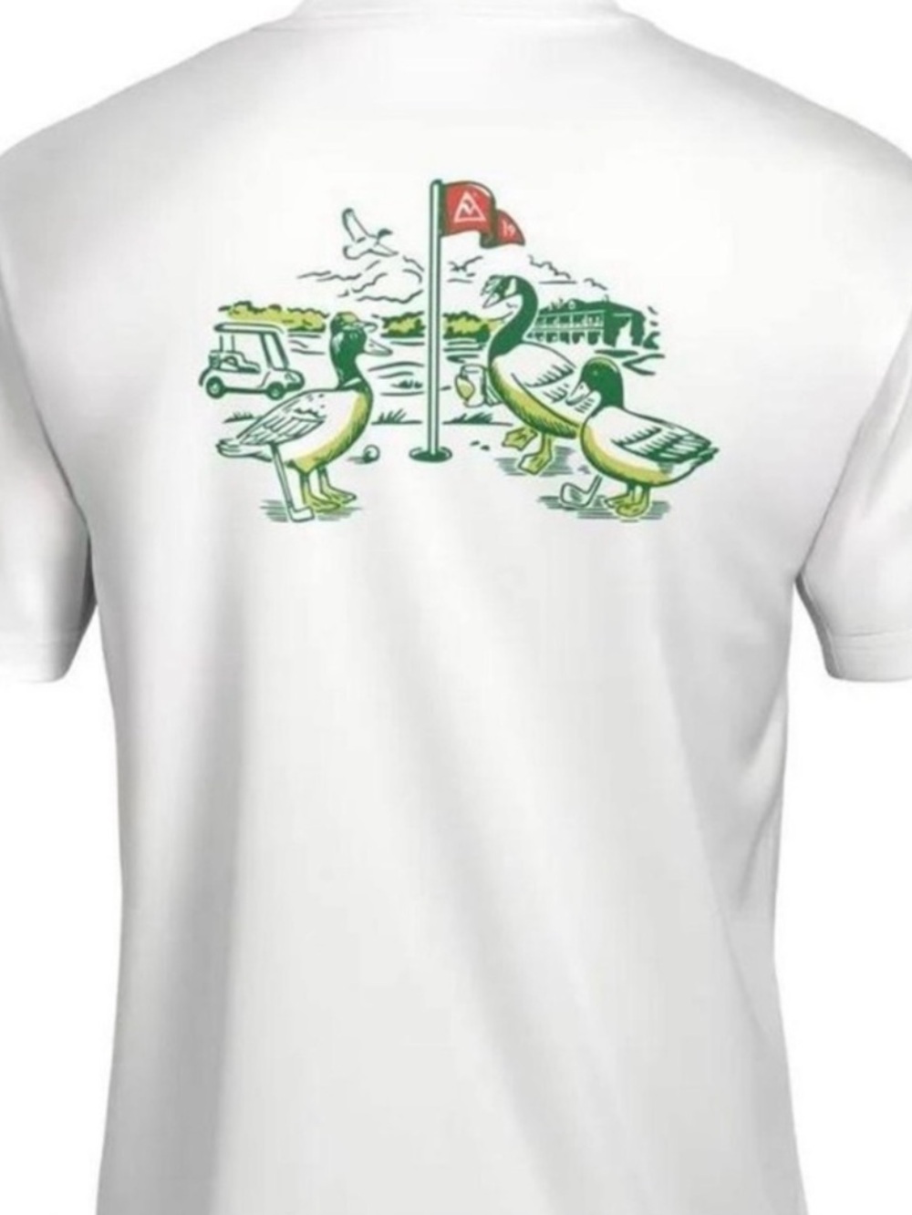 NWOT Molly’s Place Masters Short Sleeve Tee, White w/ Golf Graphic – Unisex XL